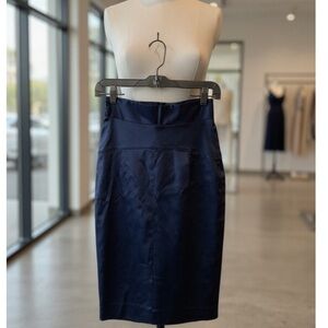 JOEFFER CAOC WOMEN'S PENCIL‎ SKIRT OFFICE WEAR CASUAL NAVY BLUE